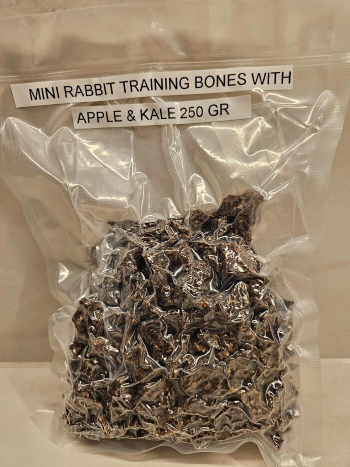 Mini Rabbit Training Bones with Apple and Kale (250 gr)